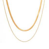 Simple Style Geometric Stainless Steel Gold Plated Zircon Gold Plated Necklace sku image 1
