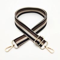 New Contrast Color Striped Wide Shoulder Strap Thickened Women's Bag Accessories sku image 11