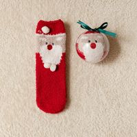 Women's Simple Style Christmas Tree Santa Claus Snowman Cotton Jacquard Crew Socks sku image 15