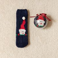 Women's Simple Style Christmas Tree Santa Claus Snowman Cotton Jacquard Crew Socks sku image 11