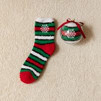 Women's Simple Style Christmas Tree Santa Claus Snowman Cotton Jacquard Crew Socks sku image 22