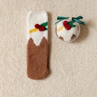 Women's Simple Style Christmas Tree Santa Claus Snowman Cotton Jacquard Crew Socks sku image 17