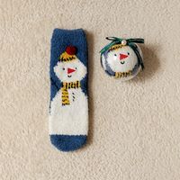 Women's Simple Style Christmas Tree Santa Claus Snowman Cotton Jacquard Crew Socks sku image 20