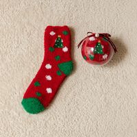 Women's Simple Style Christmas Tree Santa Claus Snowman Cotton Jacquard Crew Socks sku image 24