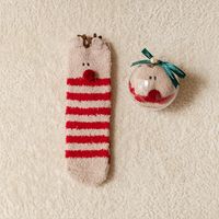Women's Simple Style Christmas Tree Santa Claus Snowman Cotton Jacquard Crew Socks sku image 14