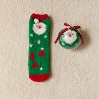 Women's Simple Style Christmas Tree Santa Claus Snowman Cotton Jacquard Crew Socks sku image 10