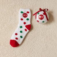 Women's Simple Style Christmas Tree Santa Claus Snowman Cotton Jacquard Crew Socks sku image 21