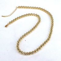 Hip-hop Geometric Round Copper Gold Plated Necklace In Bulk sku image 1