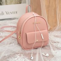 Factory Wholesale Daily Backpack Mini Korean Style Lychee Pattern Small Bag  New Simple Women's Small Backpack main image 4