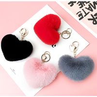Korean Style Heart Shape Synthetic Fibre Women's Bag Pendant Keychain 1 Piece main image 3