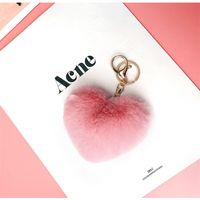 Korean Style Heart Shape Synthetic Fibre Women's Bag Pendant Keychain 1 Piece sku image 28