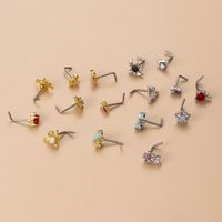 Fashion Heart Shape Stainless Steel Plating Artificial Pearls Zircon Nose Studs 1 Piece main image 4