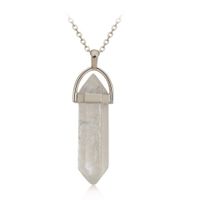 Fashion Geometric Natural Stone Polishing Pendant Necklace main image 3