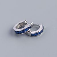 Fashion Geometric Sterling Silver Rhinestones Earrings 1 Pair sku image 5