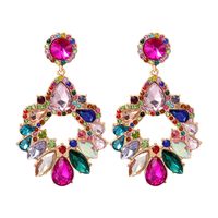 Fashion Water Droplets Alloy Inlay Rhinestones Women's Drop Earrings 1 Pair sku image 2