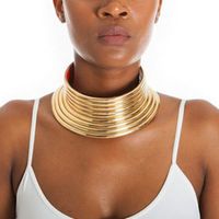 Afrikanischer Stil Geometrisch Kunststoff Überzug Frau Halsband main image 1