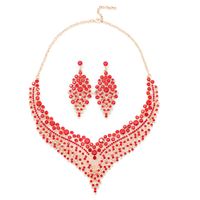 Luxurious Geometric Alloy Plating Artificial Crystal Women's Earrings Necklace main image 2