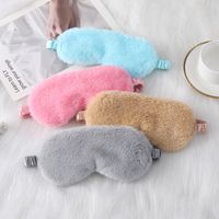 En Peluche De Fourrure De Lapin Automne Et Hiver Confortable Peau-amical Ombrage Sommeil Masque Pour Les Yeux main image 4