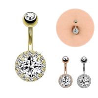 Fashion Geometric Copper Plating Zircon Belly Ring main image 1