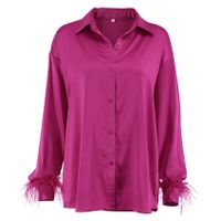 Women's Blouse Long Sleeve Blouses Patchwork Fashion Solid Color main image 2