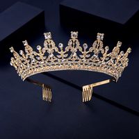 Ethnic Style Crown Alloy Diamond Rhinestones Crown 1 Piece main image 3