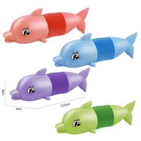 Fashion Light-emitting Extension Tube Giraffe Dog Shark Dolphin Pressure Reduction Toy 1 Piece sku image 7