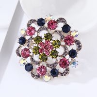 Retro Flower Bow Knot Alloy Inlay Artificial Pearls Rhinestones Women's Brooches sku image 4