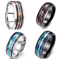 Fashion Stripe Stainless Steel Men's Ceramic Ring main image 1