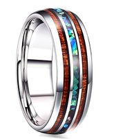 Fashion Stripe Stainless Steel Men's Ceramic Ring main image 5