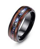 Fashion Stripe Stainless Steel Men's Ceramic Ring main image 6