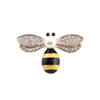 Cute Bee Alloy Inlay Rhinestones Unisex Brooches sku image 4
