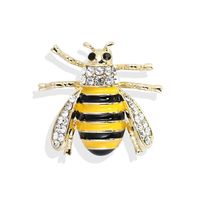 Cute Bee Alloy Inlay Rhinestones Unisex Brooches sku image 10