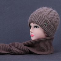Women's Basic Solid Color Plush Eaveless Wool Cap sku image 10