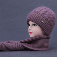 Women's Basic Solid Color Plush Eaveless Wool Cap sku image 8