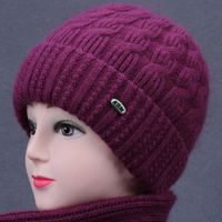 Women's Basic Solid Color Plush Eaveless Wool Cap sku image 5