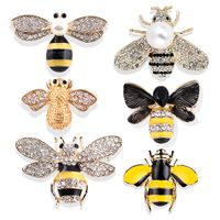 Cute Bee Alloy Inlay Rhinestones Unisex Brooches main image 1