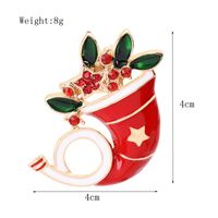 Fashion Christmas Tree Santa Claus Elk Alloy Enamel Rhinestones Unisex Brooches sku image 10