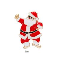 Fashion Christmas Tree Santa Claus Elk Alloy Enamel Rhinestones Unisex Brooches main image 3
