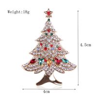 Fashion Christmas Hat Christmas Tree Snowman Alloy Inlay Rhinestones Unisex Brooches sku image 55