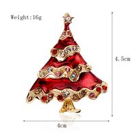 Fashion Christmas Hat Christmas Tree Snowman Alloy Inlay Rhinestones Unisex Brooches sku image 37