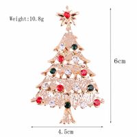 Fashion Christmas Hat Christmas Tree Snowman Alloy Inlay Rhinestones Unisex Brooches sku image 5