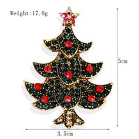 Fashion Christmas Hat Christmas Tree Snowman Alloy Inlay Rhinestones Unisex Brooches sku image 56