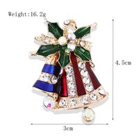 Fashion Christmas Hat Christmas Tree Snowman Alloy Inlay Rhinestones Unisex Brooches sku image 42
