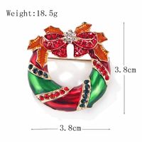 Fashion Christmas Hat Christmas Tree Snowman Alloy Inlay Rhinestones Unisex Brooches sku image 43