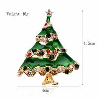 Fashion Christmas Hat Christmas Tree Snowman Alloy Inlay Rhinestones Unisex Brooches sku image 38