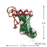 Fashion Christmas Hat Christmas Tree Snowman Alloy Inlay Rhinestones Unisex Brooches sku image 39