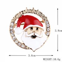 Fashion Christmas Hat Christmas Tree Snowman Alloy Inlay Rhinestones Unisex Brooches sku image 15