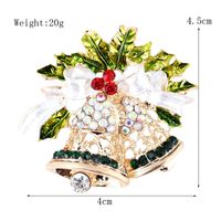 Fashion Christmas Hat Christmas Tree Snowman Alloy Inlay Rhinestones Unisex Brooches sku image 30