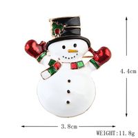 Fashion Christmas Hat Christmas Tree Snowman Alloy Inlay Rhinestones Unisex Brooches sku image 16