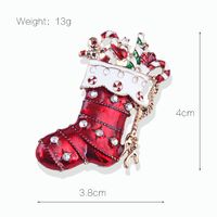 Fashion Christmas Hat Christmas Tree Snowman Alloy Inlay Rhinestones Unisex Brooches sku image 17